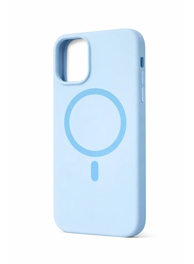 موبكوس جراب Mobcos iPhone 17 Sky Blue Elite Ring المصنوع من السيليكون الفاخر والمزود بشحن لاسلكي مغناطيسي | ملمس ناعم كالحرير | حماية مقاومة للصدمات بمعايير عسكرية | توافق مغناطيسي قوي | غطاء أنيق وفاخر